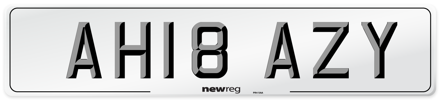 AH18 AZY Number Plate from New Reg